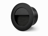 6 x led trapverlichting 3w – 3000k warm wit - rond – zwart – ip54 – icon-r - afbeelding 3 van  6