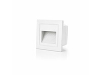6 x led trapverlichting 3w – 3000k warm wit - vierkant – wit – ip54 – icon-s - afbeelding 2 van  5