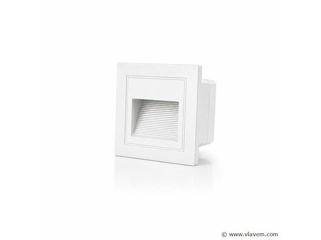 6 x led trapverlichting 3w – 3000k warm wit - vierkant – wit – ip54 – icon-s - afbeelding 2 van  5