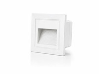6 x led trapverlichting 3w – 3000k warm wit - vierkant – wit – ip54 – icon-s - afbeelding 2 van  5