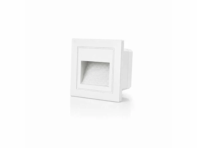 6 x led trapverlichting 3w – 3000k warm wit - vierkant – wit – ip54 – icon-s - afbeelding 2 van  5