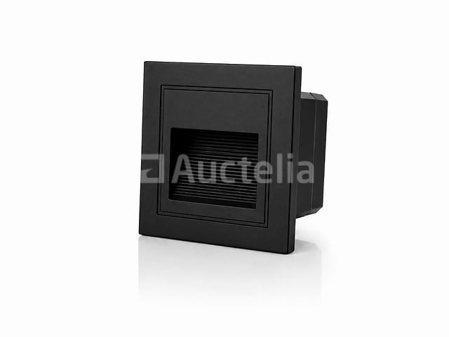 6 x led trapverlichting 3w – 3000k warm wit - vierkant – zwart – ip54 – icon-s - afbeelding 1 van  5