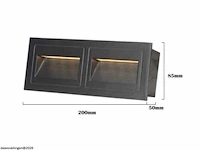 6 x led trapverlichting – 3w – 3000k warm wit – ip65 – rechthoekig – ly06 - afbeelding 4 van  5