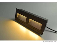 6 x led trapverlichting – 3w – 3000k warm wit – ip65 – rechthoekig – ly06 - afbeelding 2 van  4