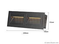 6 x led trapverlichting – 3w – 3000k warm wit – ip65 – rechthoekig – ly06 - afbeelding 3 van  4