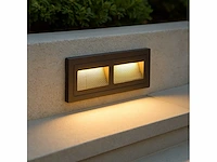 6 x led trapverlichting – 3w – 3000k warm wit – ip65 – rechthoekig – ly06 - afbeelding 1 van  4