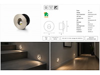 6 x led trapverlichting 3w – 4000k neutraal wit - matchroom – ip20 – yakut - afbeelding 4 van  5