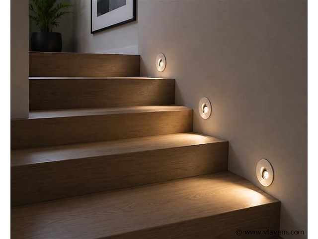 6 x led trapverlichting 3w – 4000k neutraal wit - matchroom – ip20 – yakut - afbeelding 3 van  5
