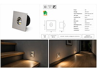 6 x led trapverlichting 3w – 4000k neutraal wit - matchroom – ip20 – zümrüt - afbeelding 3 van  3
