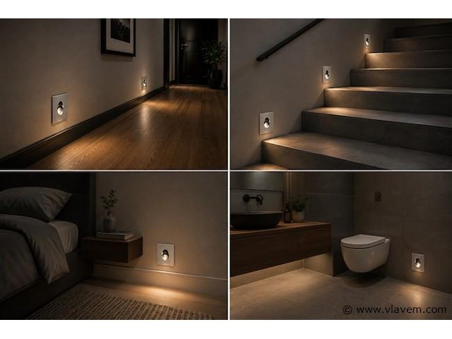 6 x led trapverlichting 3w – 4000k neutraal wit - matchroom – ip20 – zümrüt - afbeelding 3 van  5
