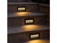 6 x led trapverlichting – 6w – 3000k warm wit – ip65 – rechthoekig – ly05