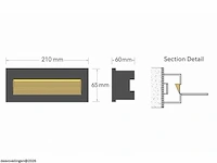6 x led trapverlichting – 6w – 3000k warm wit – ip65 – rechthoekig – ly05 - afbeelding 4 van  6