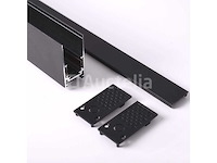 6 x magnetische rail voor opbouw – 20mm – 48v – 2 meter – zwart