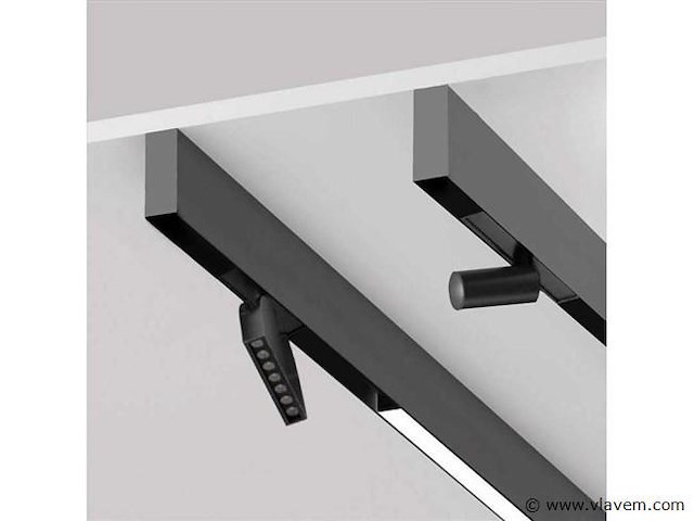 6 x magnetische rail voor opbouw – 20mm – 48v – 2 meter – zwart - afbeelding 4 van  5