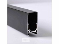 6 x magnetische rail voor opbouw – 20mm – 48v – 2 meter – zwart - afbeelding 3 van  6