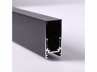 6 x magnetische rail voor opbouw – 20mm – 48v – 2 meter – zwart - afbeelding 2 van  5