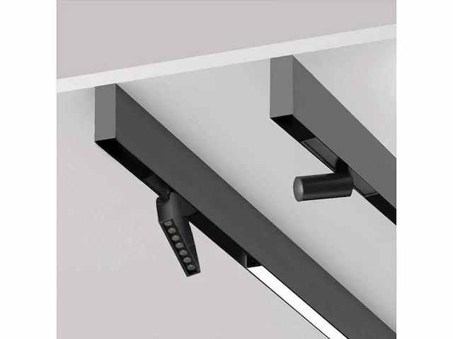 6 x magnetische rail voor opbouw – 20mm – 48v – 2 meter – zwart - afbeelding 4 van  5