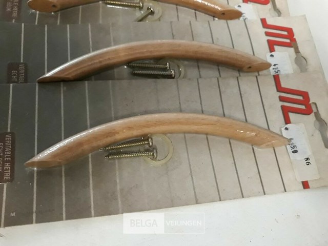 6 x meubelgreep hout beuk 128 mm - afbeelding 3 van  3