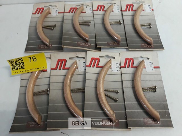 6 x meubelgreep hout beuk 96 mm - afbeelding 2 van  3