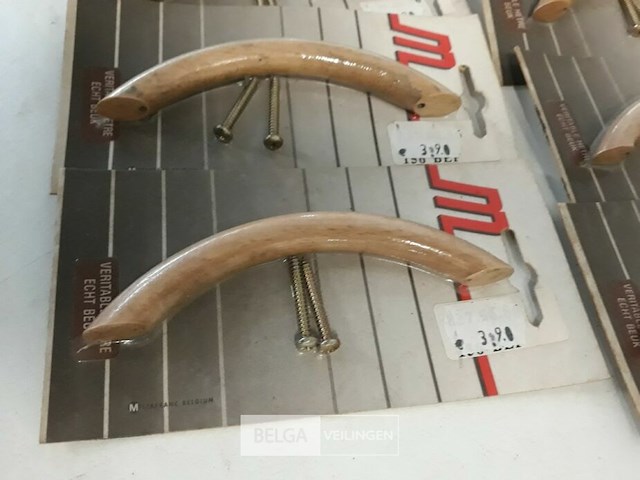 6 x meubelgreep hout beuk 96 mm - afbeelding 3 van  3