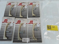 6 x meubelgreep zamak vermessingd 96 mm - afbeelding 2 van  3