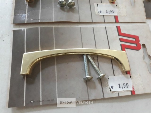 6 x meubelgreep zamak vermessingd 96 mm - afbeelding 3 van  3