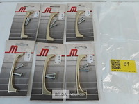 6 x meubelgreep zamak vermessingd 96 mm - afbeelding 1 van  3