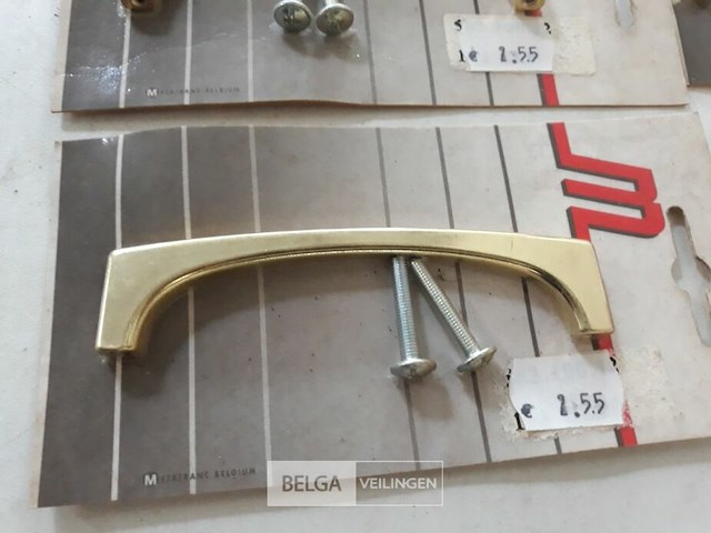 6 x meubelgreep zamak vermessingd 96 mm - afbeelding 3 van  3