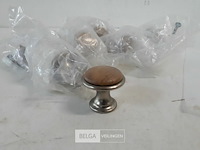 6 x meubeltop hout 33 mm met vernikkelde voet - afbeelding 3 van  3