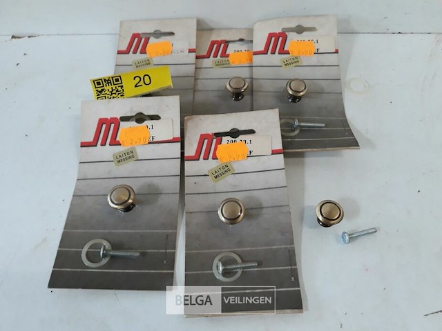 6 x meubeltop messing 20 mm - afbeelding 1 van  3