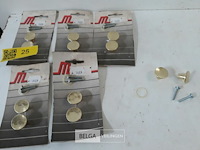 6 x meubeltop zamak messing 25 mm 2 stuks - afbeelding 2 van  3
