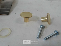 6 x meubeltop zamak messing 25 mm 2 stuks - afbeelding 3 van  3