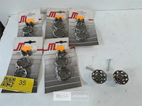 6 x meubeltop zamak verbronsd 35 mm 2 stuks - afbeelding 1 van  3