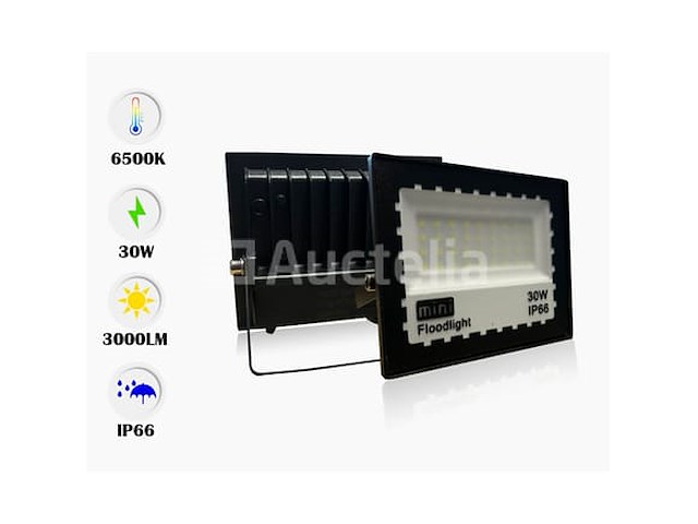 6 x mini 30w led-schijnwerper – 6500k cool white – ip65 waterdicht - afbeelding 1 van  5