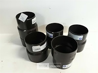 6 x mof 80 mm bruin pvc regenafvoer - afbeelding 2 van  3