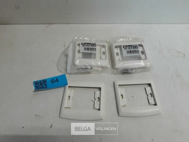 6 x niko afdekplaat 1v oud model wit - afbeelding 1 van  3