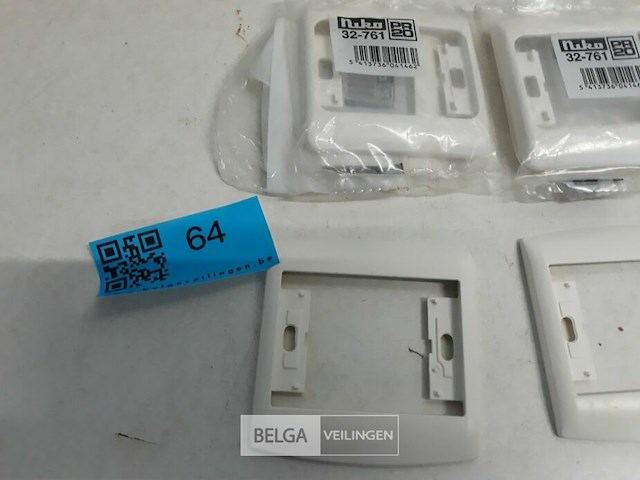 6 x niko afdekplaat 1v oud model wit - afbeelding 3 van  3