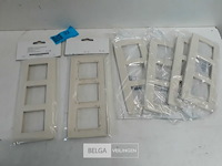 6 x niko afdekplaat 3v verticaal cream - afbeelding 3 van  3