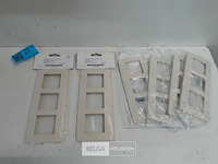 6 x niko afdekplaat 3v verticaal cream - afbeelding 2 van  3