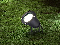 6 x prikspot aluminium gu10 fitting zand zwart waterdicht - afbeelding 4 van  7