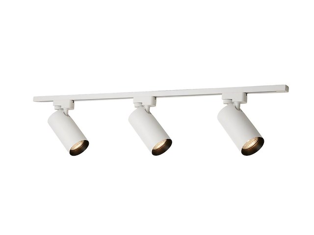 6 x railspot gu10 armatuur cilinder zand wit met zwart ring draaibaar - afbeelding 4 van  8