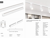 6 x railverlichting track – 1 fase – 3 meter – wit - lighting track - afbeelding 2 van  5