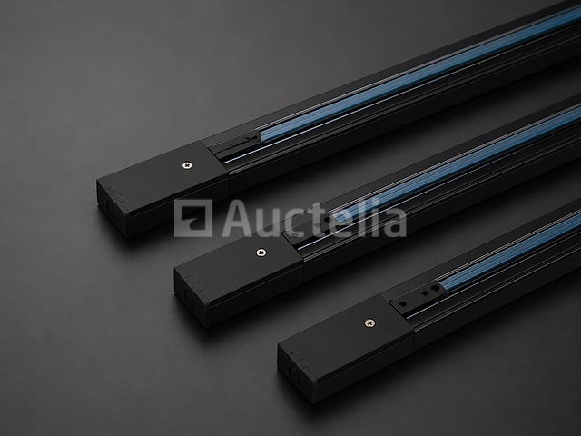 6 x railverlichting track – 1 fase – 3 meter – zwart - lighting track - afbeelding 3 van  5
