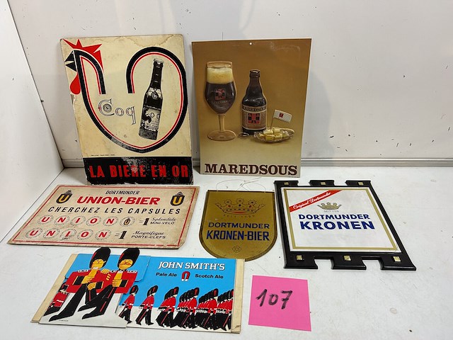 6 x reclame bier - afbeelding 1 van  2