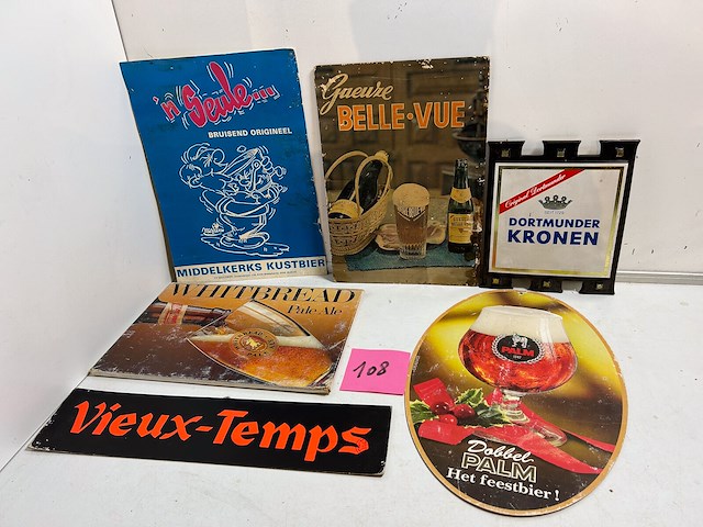 6 x reclame bier - afbeelding 1 van  2