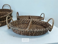 6 x rieten serveerschaal duo 23x17 cm - afbeelding 3 van  3