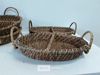 6 x rieten serveerschaal duo 23x17 cm - afbeelding 3 van  3