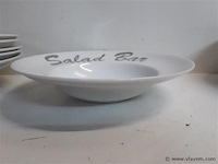 6 x saladebord porselein - afbeelding 2 van  2