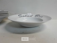 6 x saladebord porselein - afbeelding 3 van  3