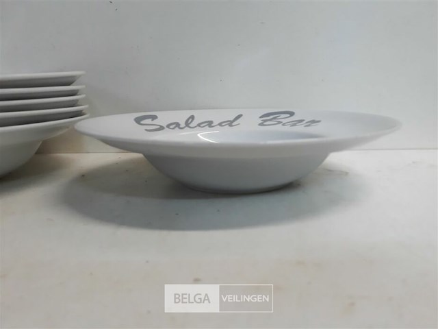 6 x saladebord porselein - afbeelding 3 van  3